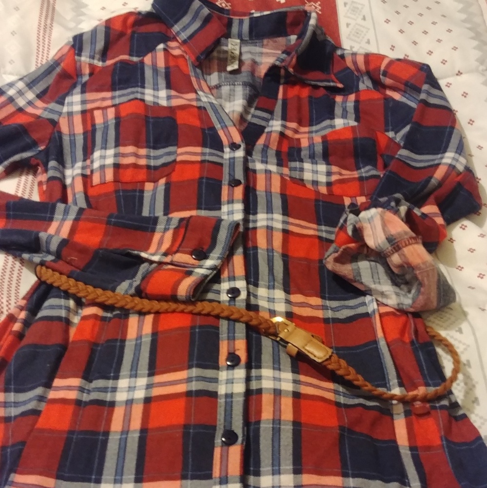 Plaid Tunic - Picture 2 of 4